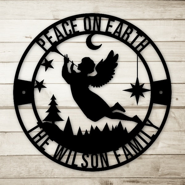 Angel Metal Sign