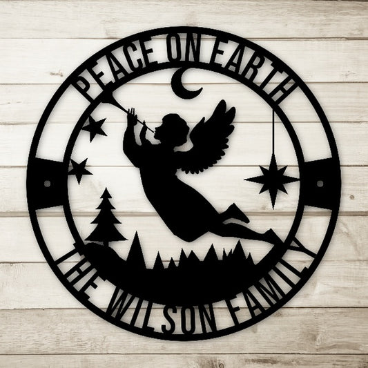 Angel Metal Sign