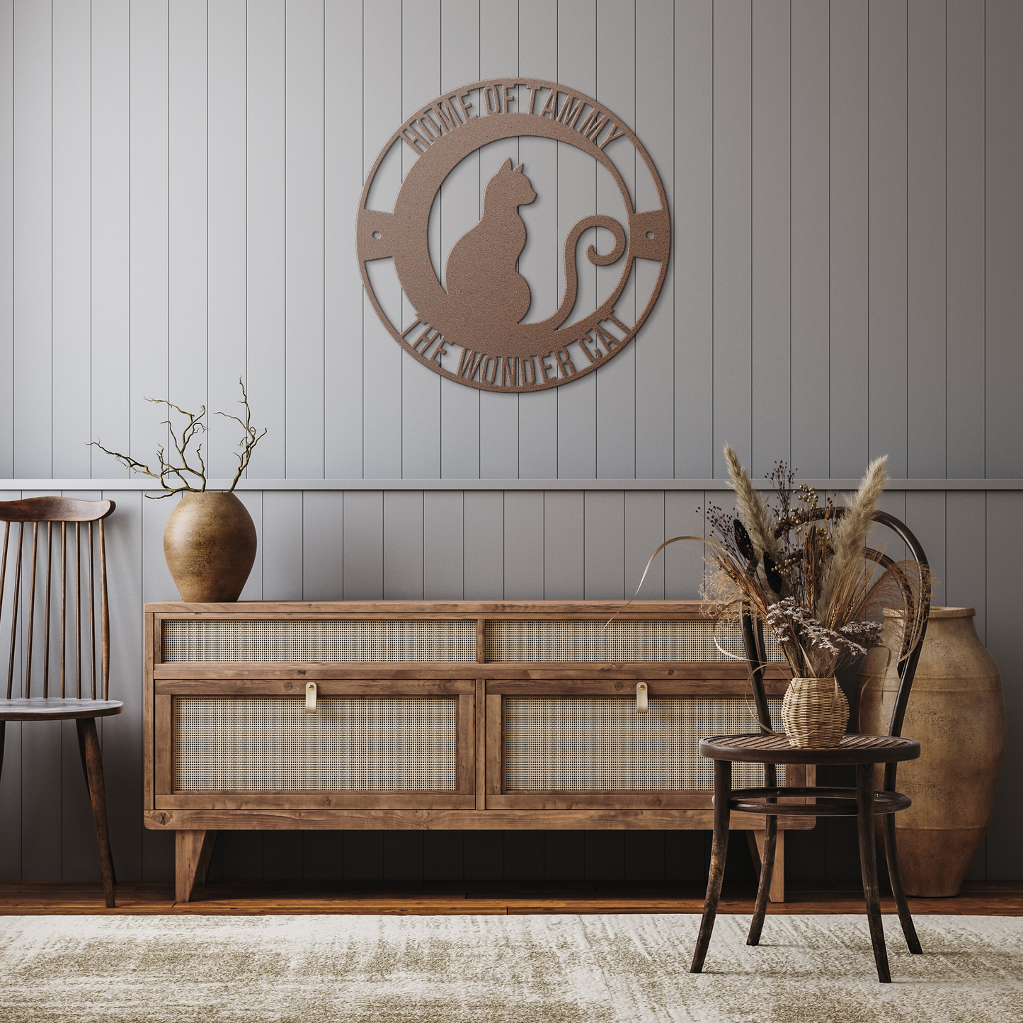 Cat_1_Metal_Sign_Copper_Rustic_Hallway_Mockup.png