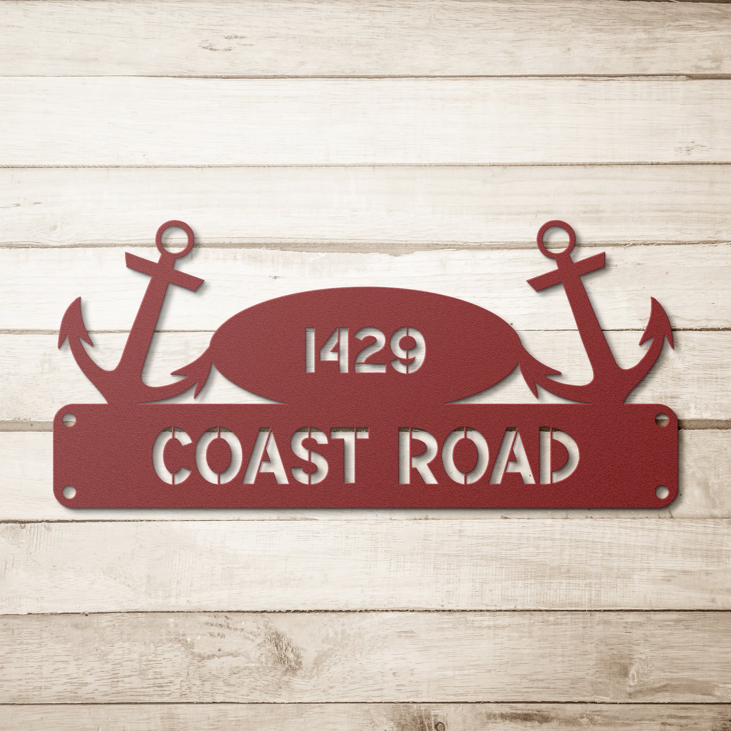 Coastal_Address_Sign_Red_Simple_Wood_BKGD_Mockup.png