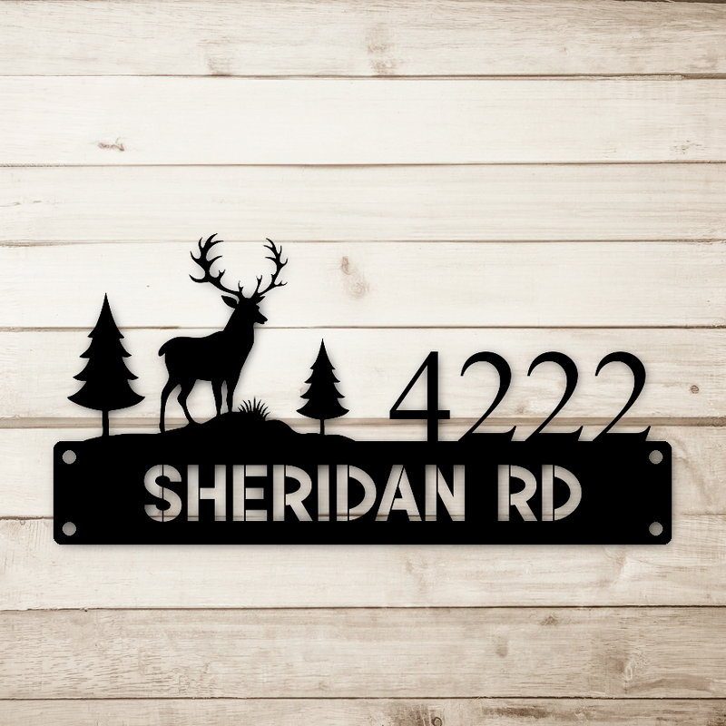 Deer Address Sign