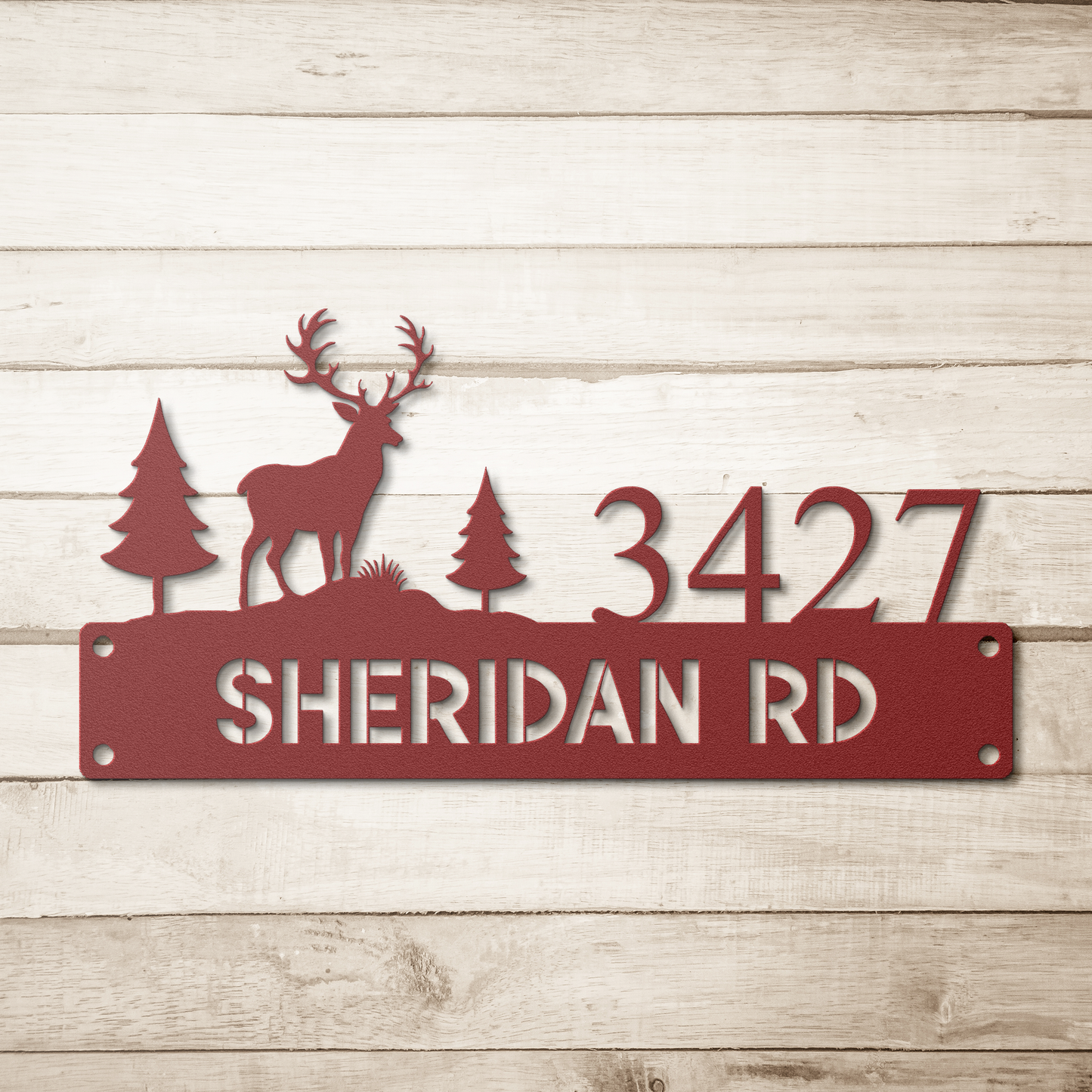 Deer_Address_Sign_Red_Simple_Wood_BKGD_Mockup.png