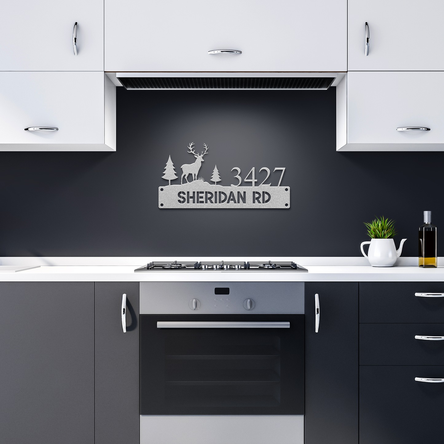 Deer_Address_Sign_Silver_Dark_Kitchen_Mockup.png