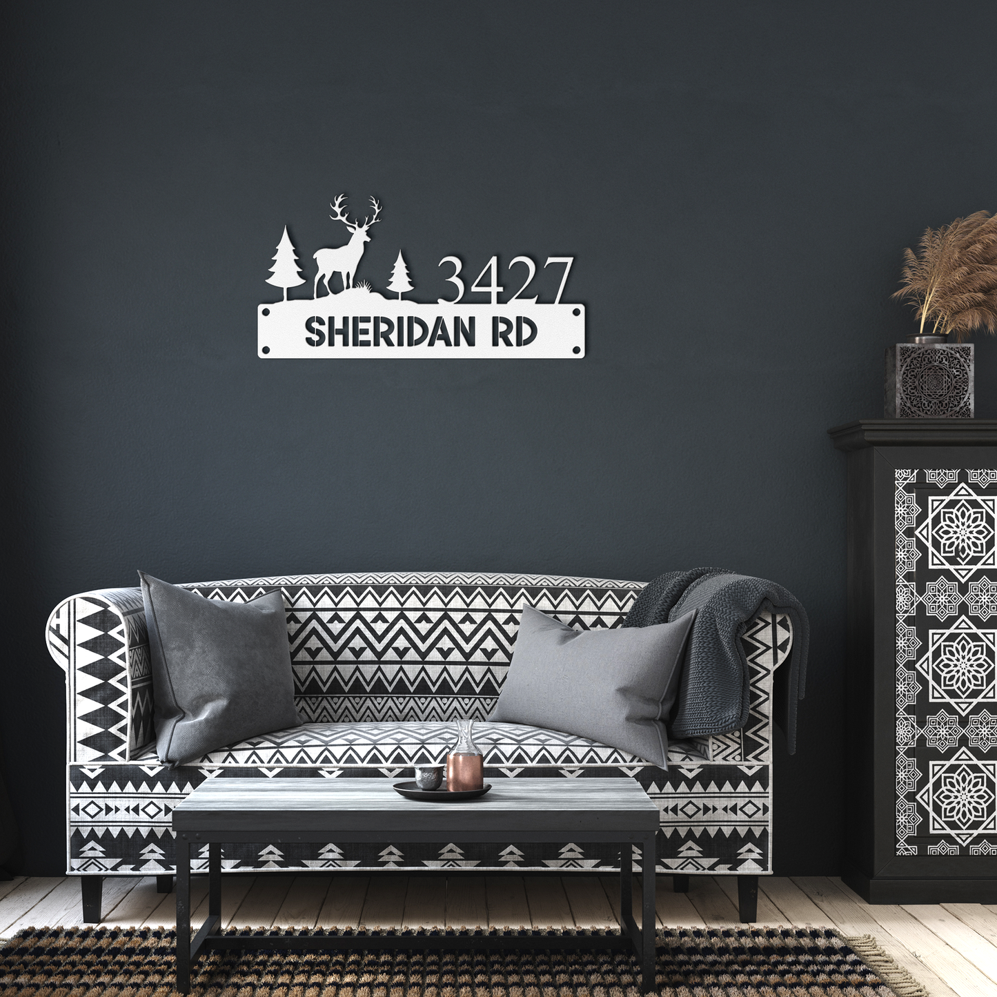 Deer_Address_Sign_White_Dark_Living_Room_Mockup.png