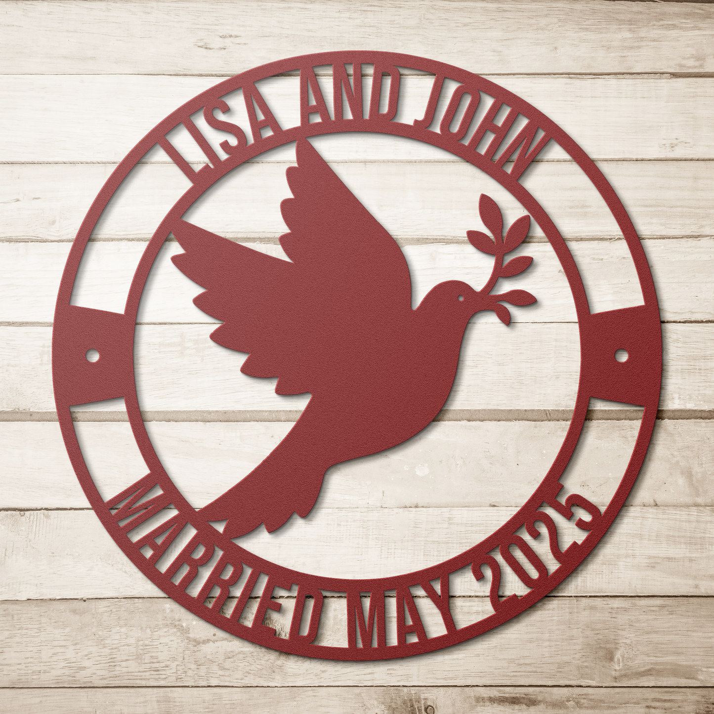 Dove_Metal_Sign_Red_Simple_Wood_BKGD_Mockup.png