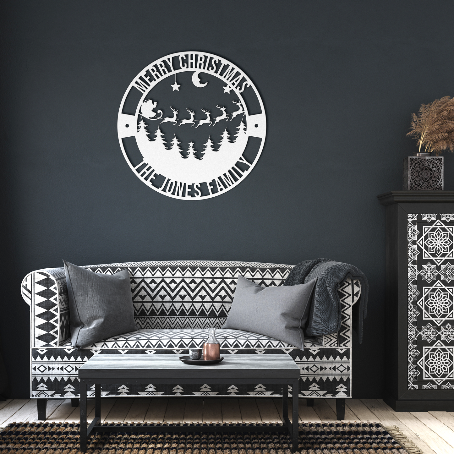 Flying_Santa_Metal_Sign_White_Dark_Living_Room_Mockup.png