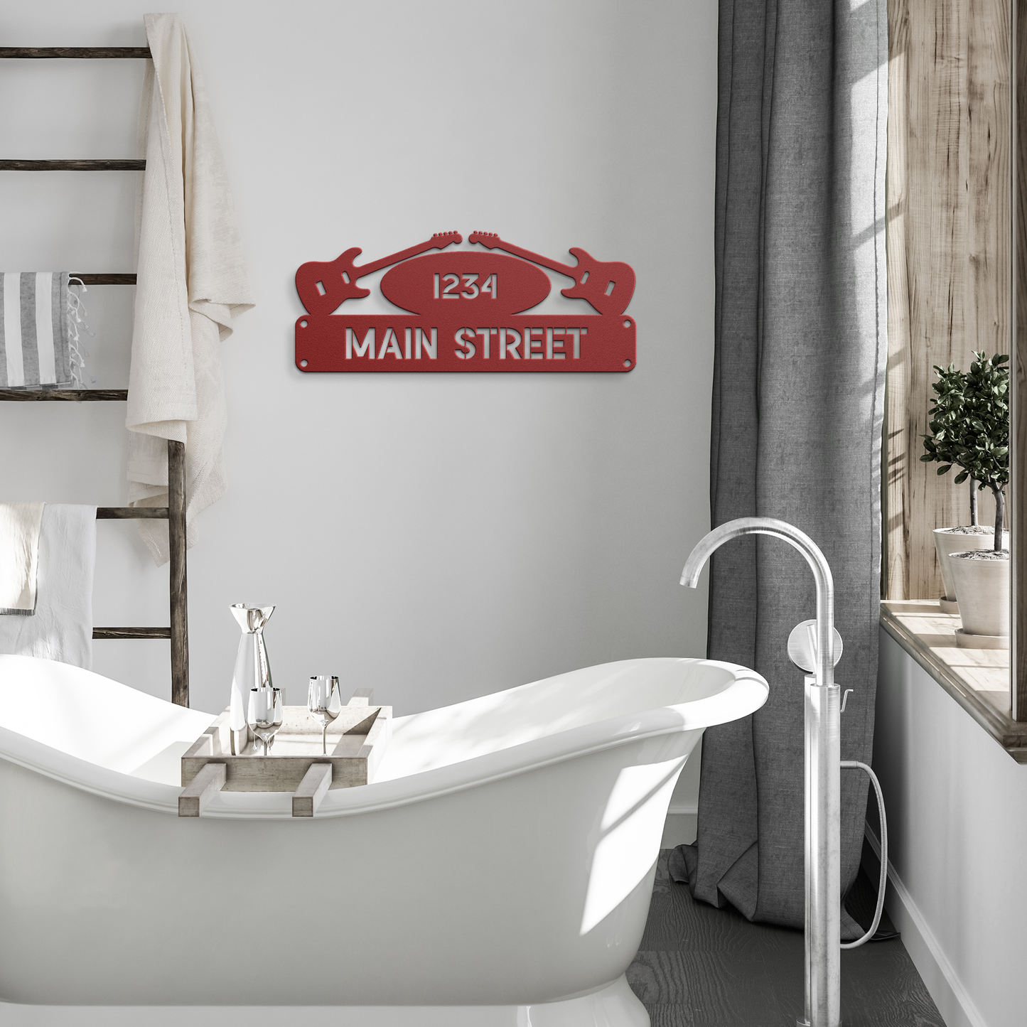 Guitar_Metal_Address_Sign_Red_Modern_Bathroom_Mockup.png