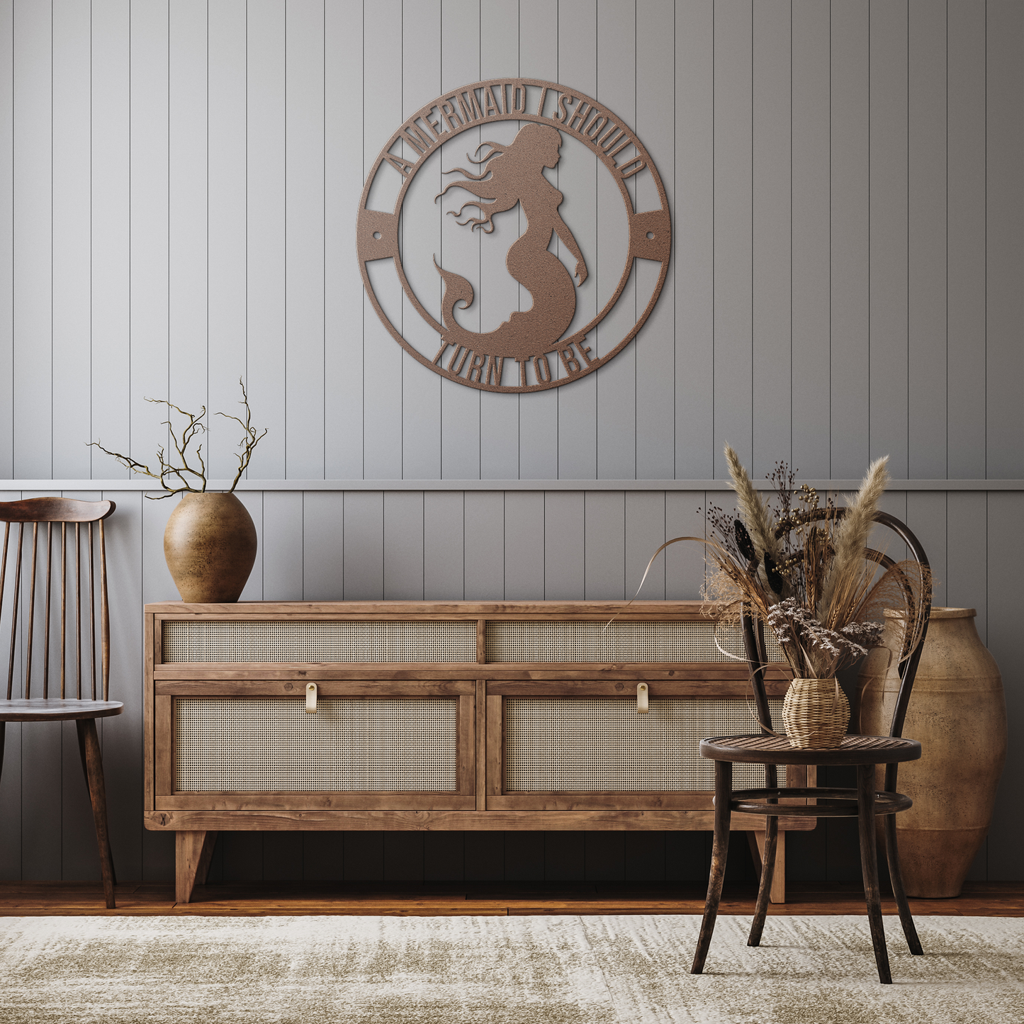 Mermaid_2_Metal_Sign_Copper_Rustic_Hallway_Mockup.png