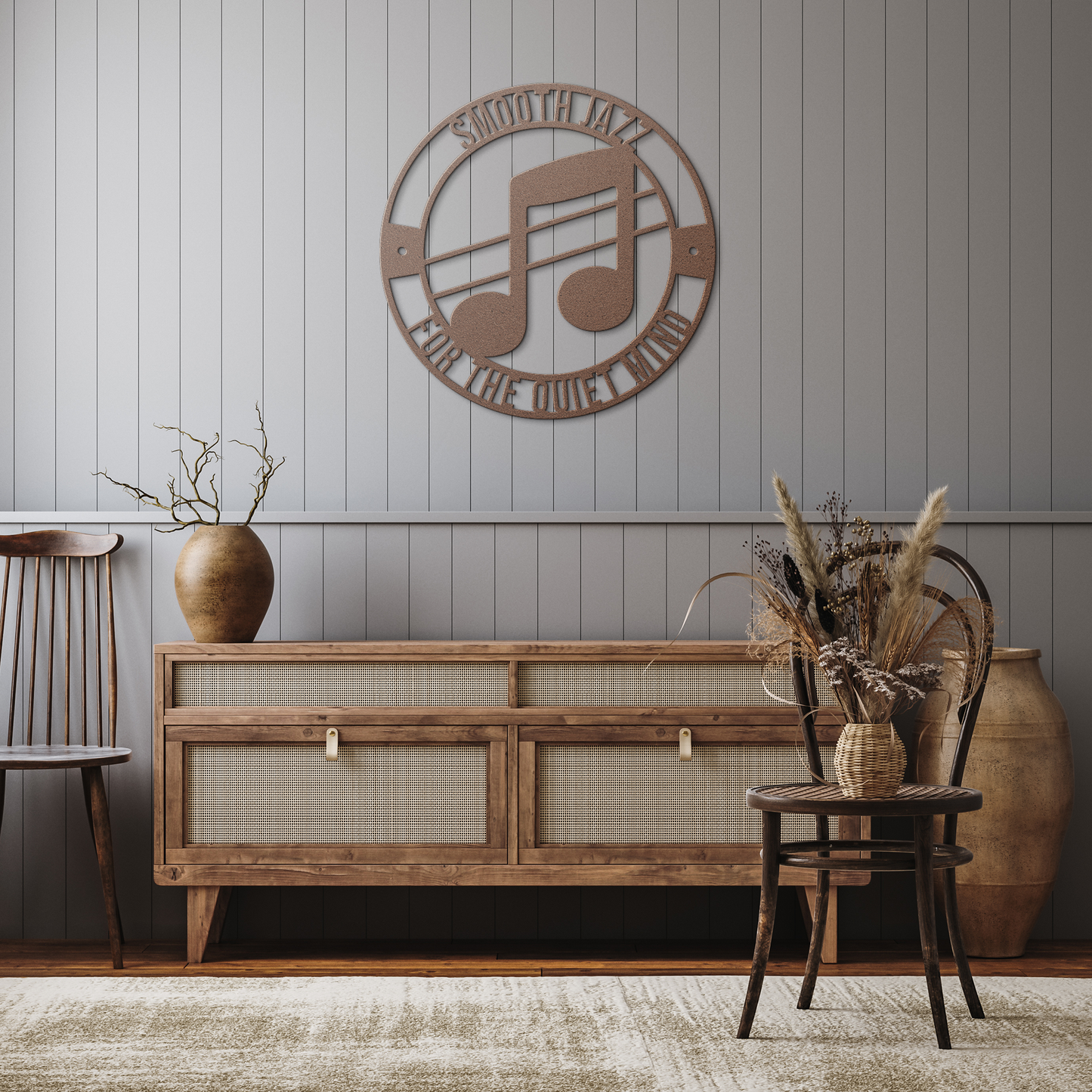 Music_Note_Metal_Sign_Copper_Rustic_Hallway_Mockup.png
