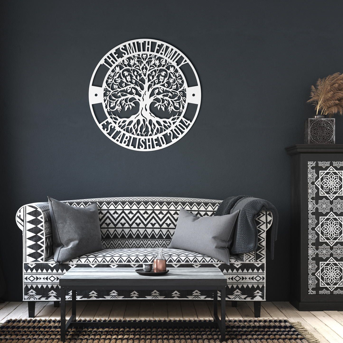 Tree_of_Life_Metal_Sign_White_Dark_Living_Room_Mockup.png
