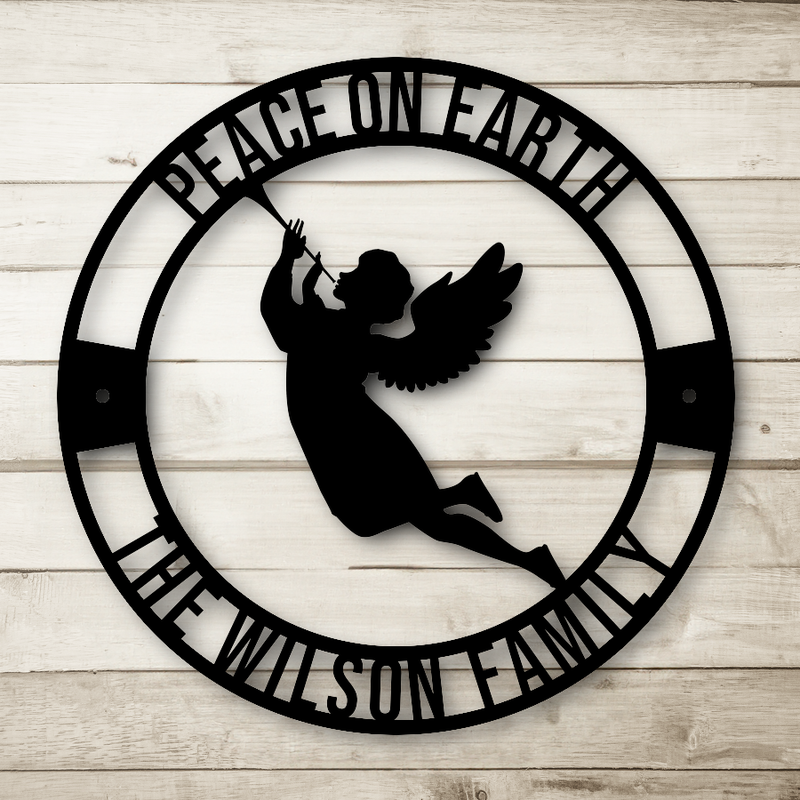 Angel Metal Sign