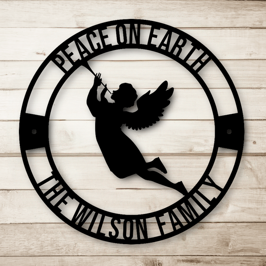 Angel Metal Sign