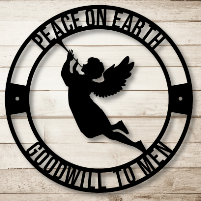 Angel Metal Sign