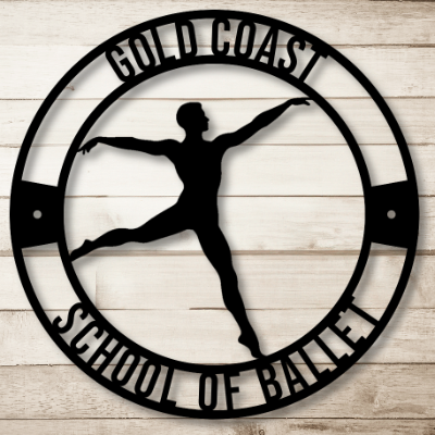 Ballet Dancer Male Metal Sign