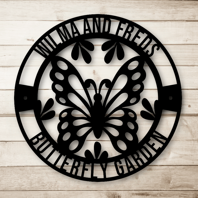 Butterfly Metal Sign