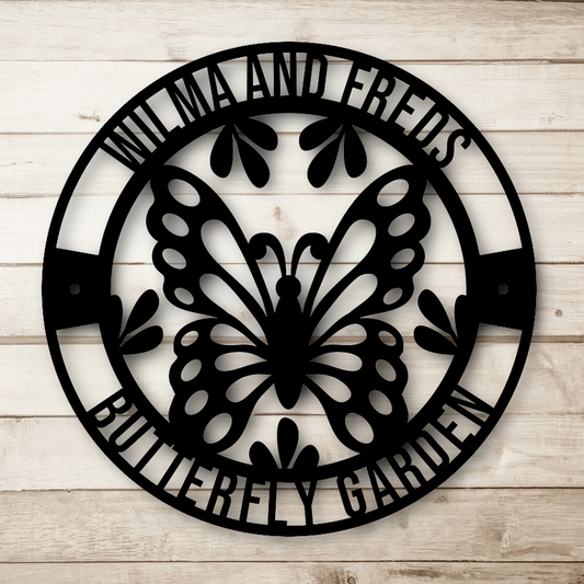 Butterfly Metal Sign