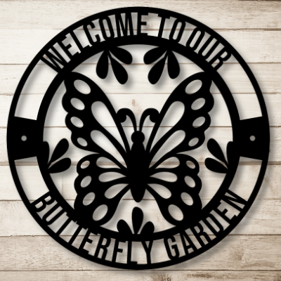 Butterfly Metal Sign