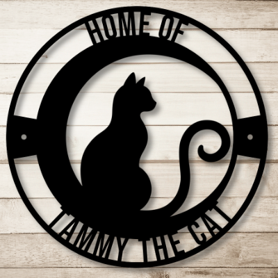 Cat Metal Sign