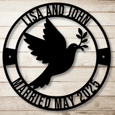 Dove Metal Sign